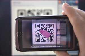 QR code scanning with HTC Desire